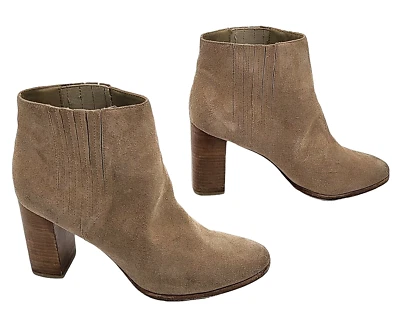 Joie Boots Womens Size US 7 EUR 39 Booties Slip On Block Heel Round Toe Brown - Image 1 of 4