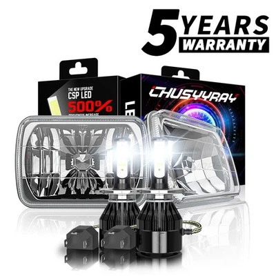 Par Para Isuzu Pickup I-Mark 7x6" Faróis Faróis Hi/Lo Feixe DRL 6000K - Imagem 1 de 4