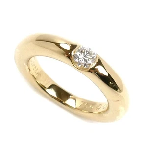 CARTIER K18YG YG Ellipse Ring Diamond 0.25CT US 4.5-4.75 49 9.1g 649512 - Picture 1 of 7