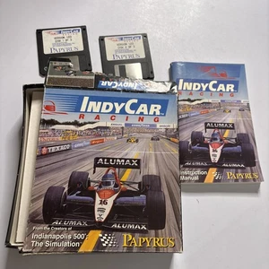 IndyCar Racing PC DOS Papyrus 3.5" Floppy Disc Big Box *Missing One Disc* - Picture 1 of 13