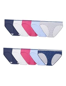  Women's Eversoft Cotton 7 Cotton - Low Rise - 10 Pack - Colors May Vary - Picture 1 of 7