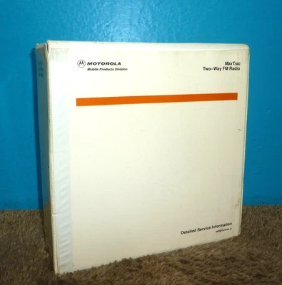 Motorola MaxTrac Two-Way FM Radio Detailed Service Information Manual in Binder - Image 1 of 4