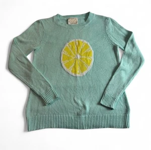 Sail to Sable Lemon Pullover M mintgrün Strickpullover Obst Baumwollmischung - Bild 1 von 5