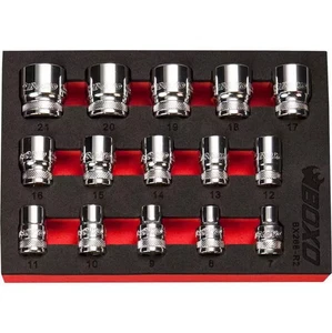 Boxo BX268-R2 3/8" Shallow Socket Set In Foam - 15 Piece - Picture 1 of 1