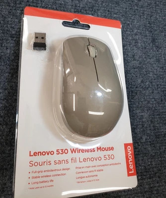 Lenovo 530 Wireless Mouse - Almond. USB Dongle - Image 1 of 4