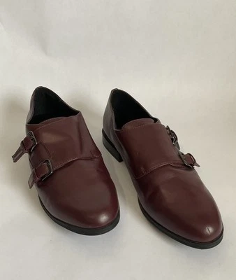 Zapatos ALDO Borgoña Cuero Monje Correa Hebilla Mujer’s 8.5 Foto 1 de 4