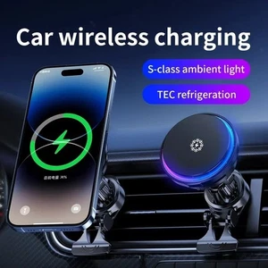 Support Voiture Chargeur Sans Fil Magnétique 15W pour MagSafe iPhone 16 15 14 13 Pro Max - Photo 1 sur 14