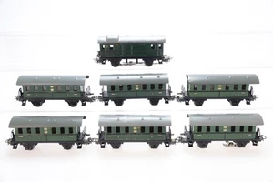 H0 MÄRKLIN 6x 327 1x 328 Personenwagen 3.Kl. Gepäckwagen Konvolut Blech AC N86 - Picture 1 of 4