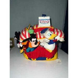 Disney's Toon Town Plüsch Jolly Trolley Mickey & Friends mit Tasche Puppen RAR - Bild 1 von 2