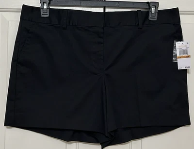 NWT Michael Kors size 16W black chino shorts women's $78 - Image 1 of 4