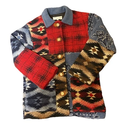 Abrigo estilo manta Tasha Polizzi Southwestern para mujer manta pequeña Foto 1 de 4