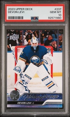 2023-24 Upper Deck Young Guns Devon Levi #237 PSA 10 - Image 1 of 2