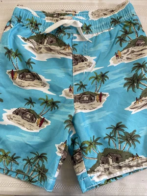 GYMBOREE SWIM TRUNKS/Shorts  BLUE Boys 6 - Image 1 of 3