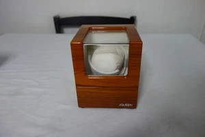J Queen Automatic Single Watch Winder Storage Box Light Wood Working - Picture 1 of 5
