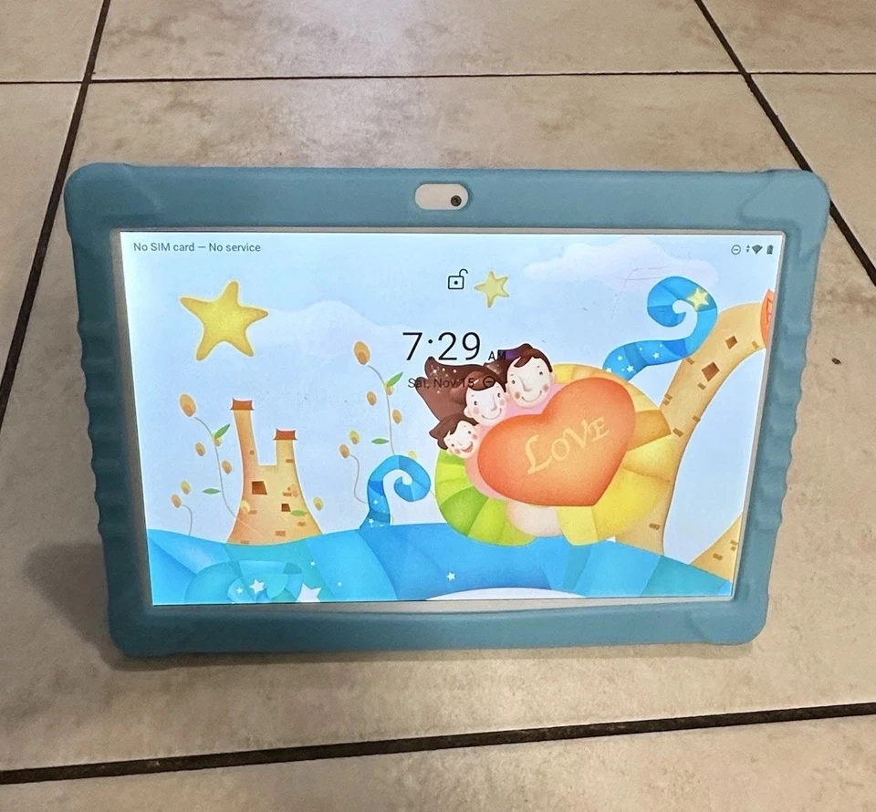 sannuo k101 儿童平板电脑 10.1 英寸 Android 带保护壳 已解锁 已测试 — 第 1/4 张图片