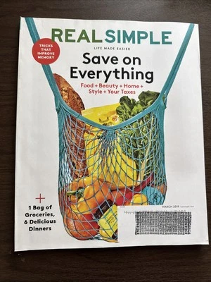 REAL SIMPLE Magazine MARCH 2019 Save on Everything Food Beauty Home Style Taxes - Image 1 of 4
