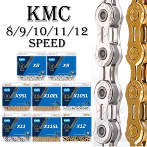 KMC X8,X9,X10,X11,X12 8-12 speed chain 116-126L Shimano MTB bicycle chain E D5J1 - Picture 1 of 31