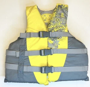 MAUI & SONS Youth Life Vest U.S. Coast Guard Approved Type III PFD (50 - 90 Lbs) - Picture 1 of 11