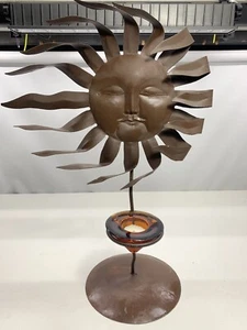 De colección Viento Soplado Ráfaga de Sol con Candelabro de Vidrio Dorado Zodax Candelabro de Vidrio - Imagen 1 de 13