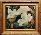 Jessie Arms Botke -White Magnolias-California Impressionist Oil Painting c.1920s