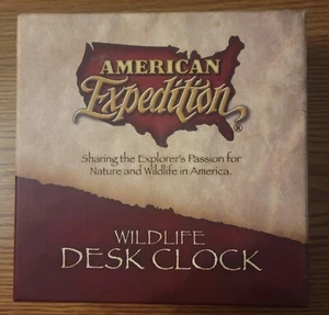 Rare American Expedition Wildlife Series Desk Clock- Whitetail Buck New In Box - Picture 1 of 4
