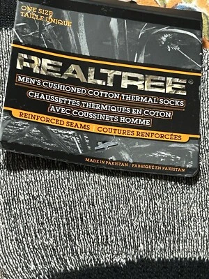 Realtree Cushioned Cotton Blend Thermal Socks Reinforced Seams Outdoor Boot(2) - Image 1 of 4