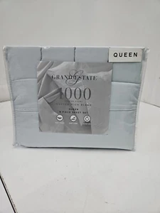 Grand Estate Hotel 1000 Thread Count Queen Sheet Set 6 Pieces Light Blue - Picture 1 of 7