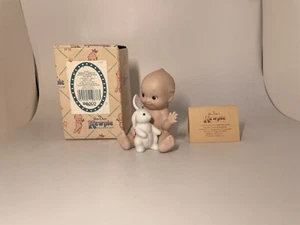 Rosie O’Neill 1993 Kewpie Tumbling Sitting w/ Bunny Figurine. # 531472. - Picture 1 of 7