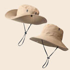 Chapeau de soleil d'extérieur homme protection UV seau safari large bord casquette de pêcheur