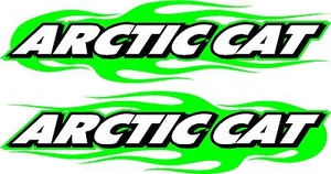 Arctic Cat snowmobile trailer flame 2 sticker decal set 5" x 22" left & right - Picture 1 of 1
