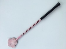 Girls Pink Riding Crop Glitter Crop Kids Horse Whip - Pink Glitter - 50cm Long