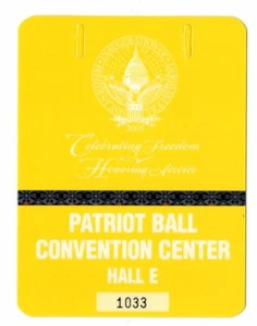 2005 George Bush Patriot Inaugural Ball Credentials Badge - Bild 1 von 1