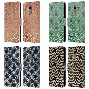 HEAD CASE TEXTURED ART DECO PATTERNS LEATHER BOOK WALLET CASE FOR LG PHONES 1 - Picture 1 of 7