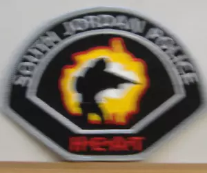 SOUTH JORDAN HEAT POLICE DEPT UTAH SHERIFF FABRIC PATCH - Foto 1 di 1