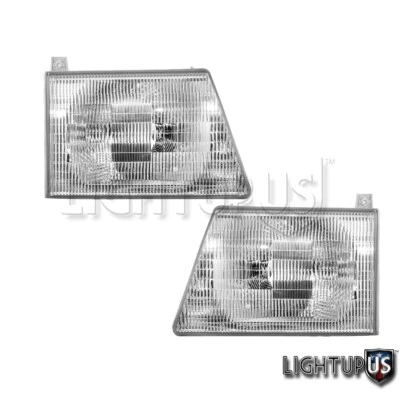 Left Right Side Pair Headlights for 1992-1996 FORD ECONOLINE VAN E150 E250 E350 Foto 1 de 2