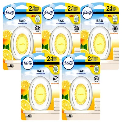 5 x Febreze Lufterfrischer Zitrus Bad u. WC Raumduft Duftspender  Zitrusfrische - Bild 1 von 2
