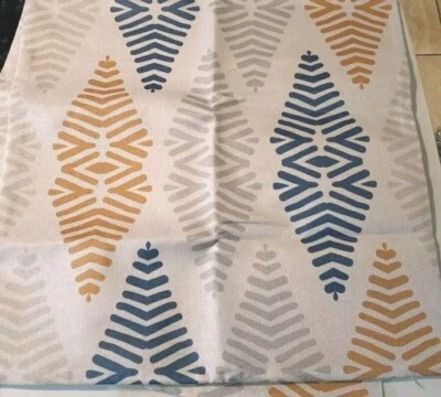 Fundas de almohada 20x20 nuevas Chevron azul tostado amarillo gris cierre con cremallera 2 Foto 1 de 4