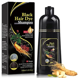 Instant Black Hair Dye Shampoo for Women & Men,3 in 1 Magic Hair Color Shampoo - Picture 1 of 12