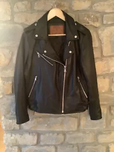 Freedom Leathers Black Leather Double Riders Biker Style Jacket L £320 when new - Picture 1 of 7
