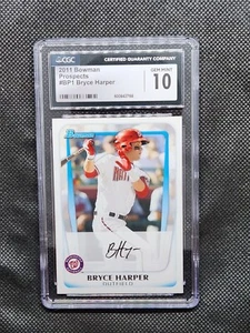 2011 Bowman Bryce Harper RC BP1 CGC 10 - Picture 1 of 2