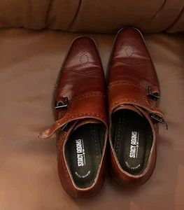 Stacy Adams Double Monk Strap Shoes Leather Brown Men’s size 10.5 - Picture 1 of 4