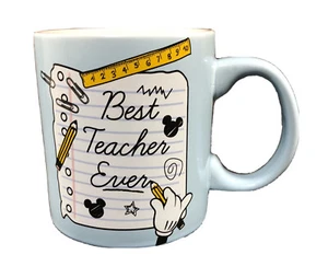 Taza de café Disney Mickey Mouse azul escuela mejor maestro de la historia 20 OZ taza NUEVO  - Imagen 1 de 5