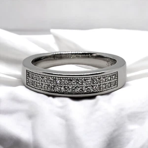 Anillo vintage para mujer de plata esterlina 925 de circonio cúbico creado en laboratorio - Imagen 1 de 10