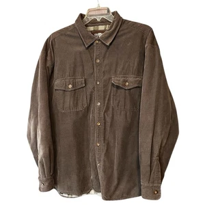 Levi Strauss & Co Shirt Jacket Mens XL Brown Corduroy Fleece Lined Insulated - Picture 1 of 12