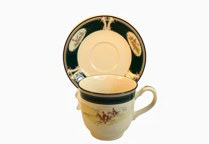 NORITAKE KELTCRAFT PURSUIT Teacup & Saucer #9170 Ireland Fox Hunt EUC - Picture 1 of 6