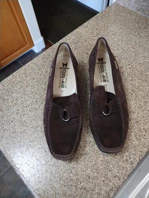 MEPHISTO Cool-Air Dark Brown Suede Leather Loafers Comfort Shoes 9M - Image 1 of 4