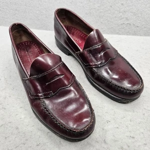 G.H.Bass Weejuns Men's Burgundy Leather Classic Slip-On Loafers US 7.5D - Picture 1 of 13