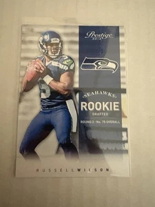 2012 Panini Prestige Russell Wilson Rookie Card #238 Seahawks New York Giants - Picture 1 of 2