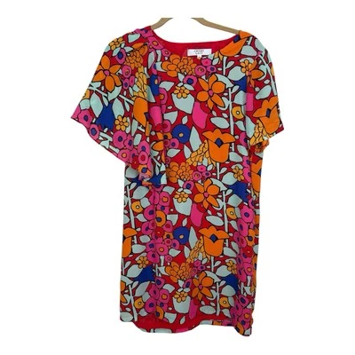 Vestido Crosby Mollie Burch Jeni Shift Talla Mediana Flutter Mangas Cortas Multicolor Foto 1 de 4