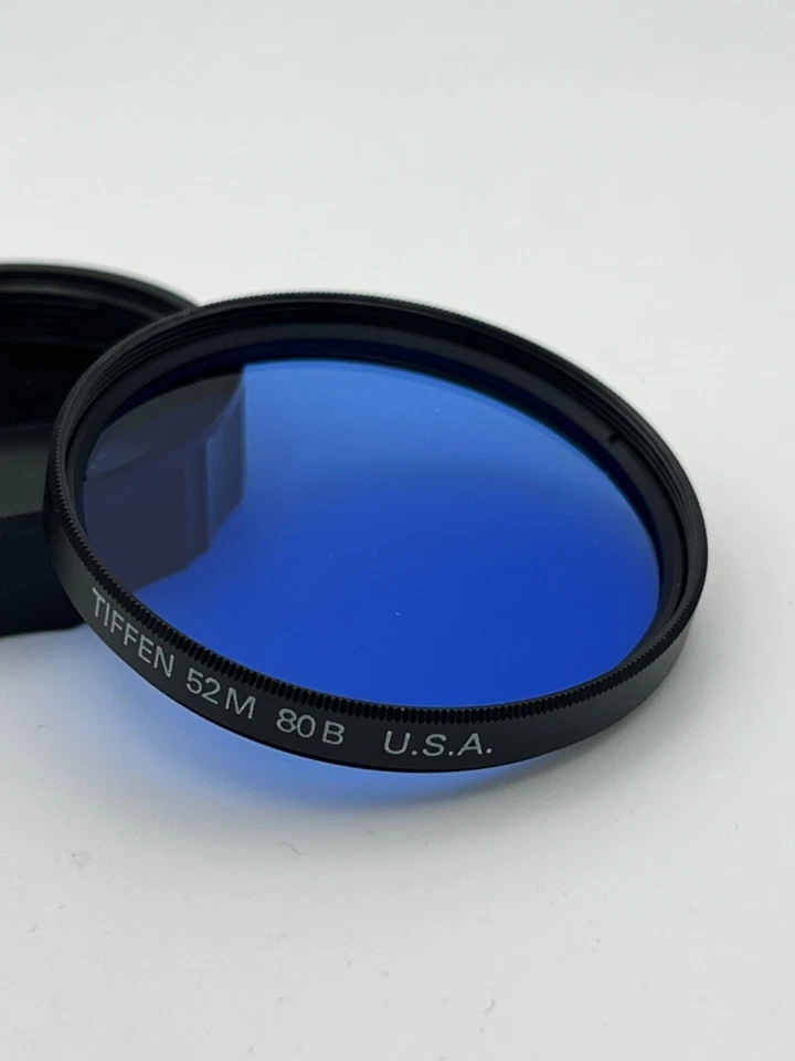 TIFFEN 52mm Filter 80B  made in USA Blue cooling from 3400K to 5500K (f004) - Image 1 of 1